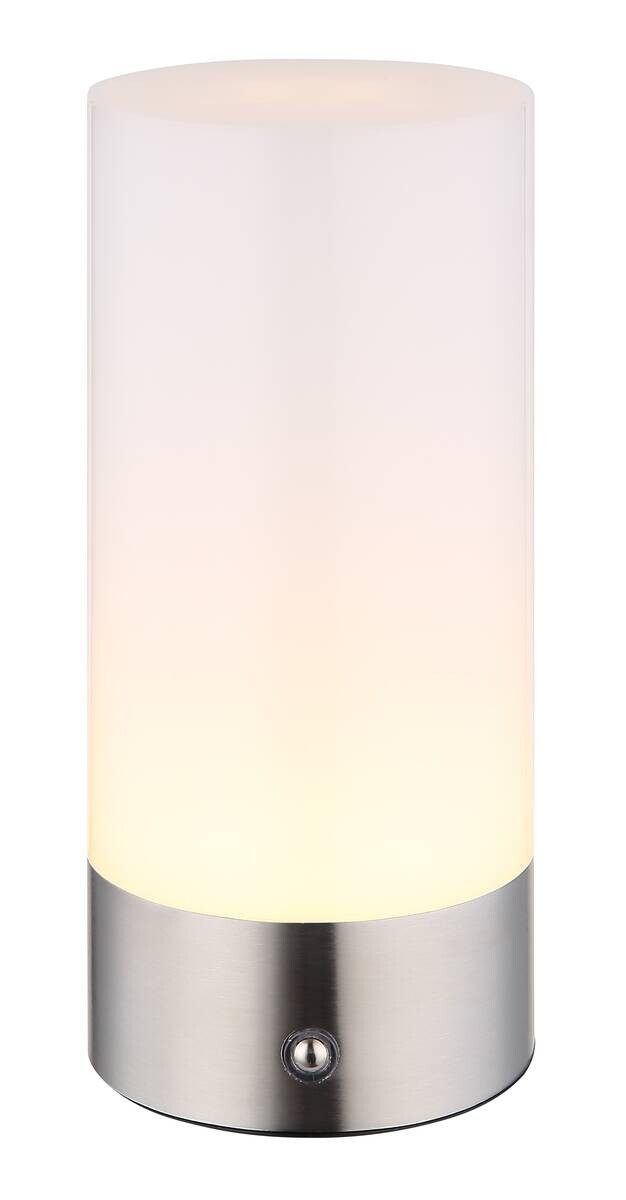 GLOBO LED-Ticshleuchte Lex nickel matt Metall H/D: ca. 19x8,8 cm