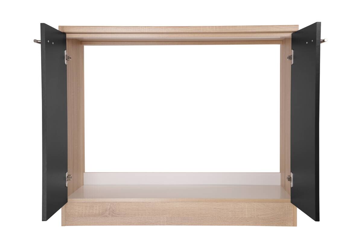 Spülenunterschrank Merle schwarz B/H/T: ca. 100x85x60 cm
