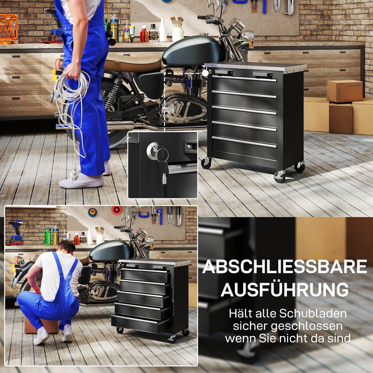 Werkstattwagen B/H/T: ca. 65,5x76x34,5 cm