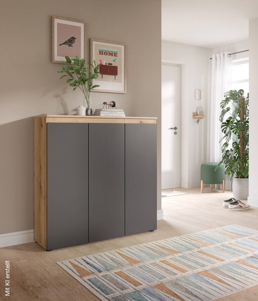 Schrank SCARPA Evoke Oak Nachbildung anthrazit B/H/T: ca. 105x111x37 cm