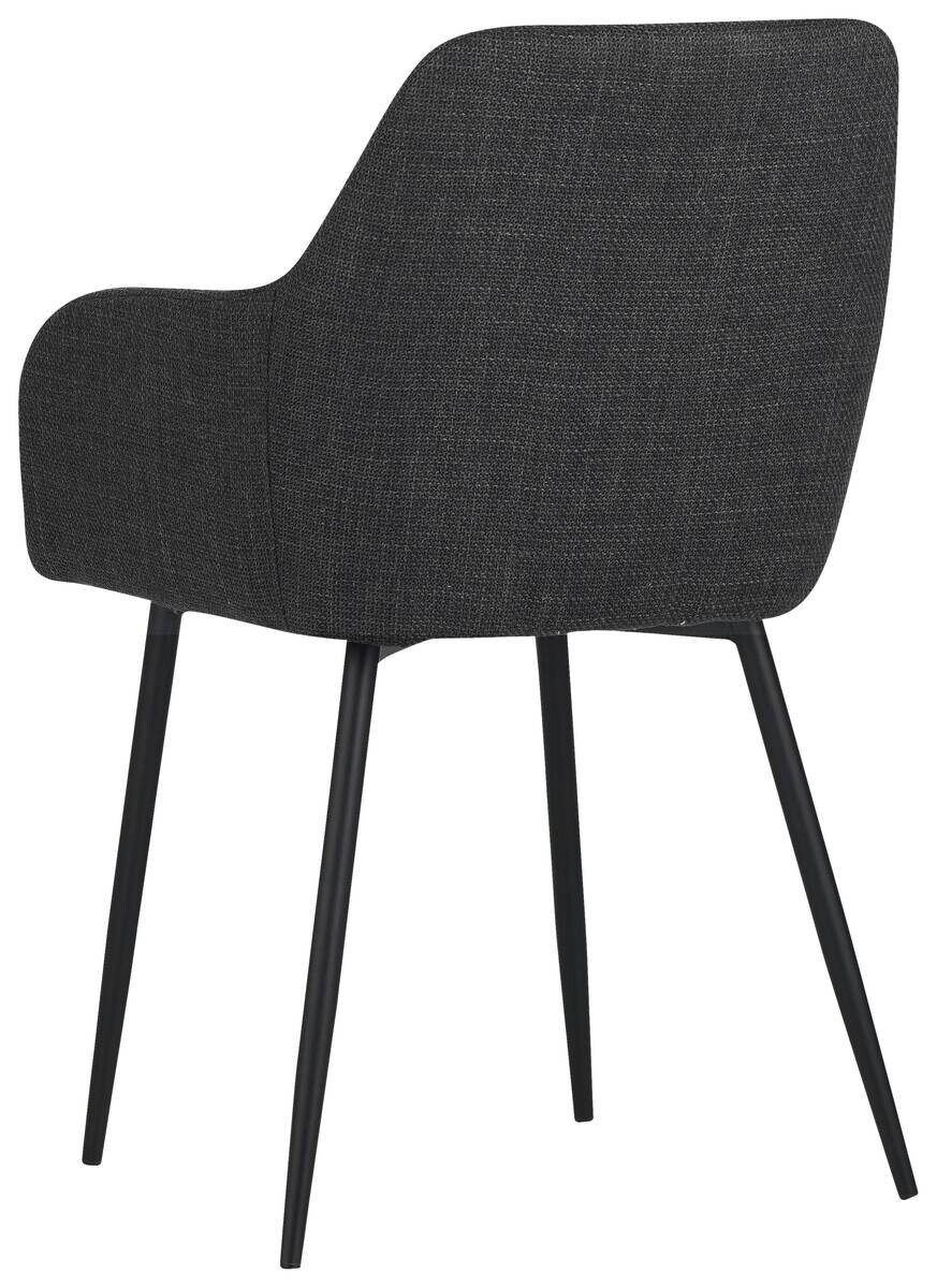 Armlehnstuhl Maria, 2er-Set anthrazit Microfaser Webstoff B/H/T: ca. 55x84x61 cm