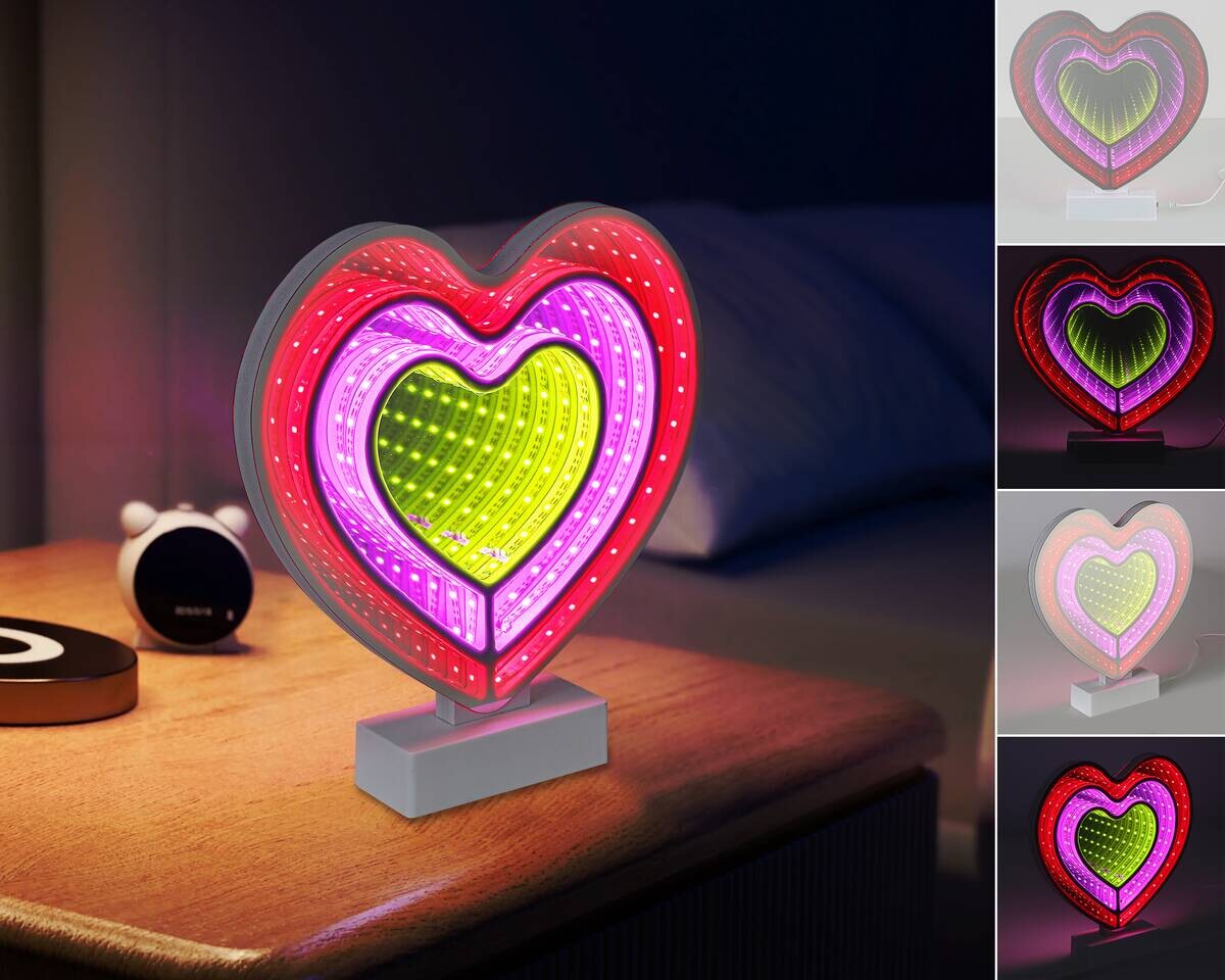 Nolo LED-Infinityleuchte Romeo weiß B/H/T: ca. 24,1x25,4x4,5 cm