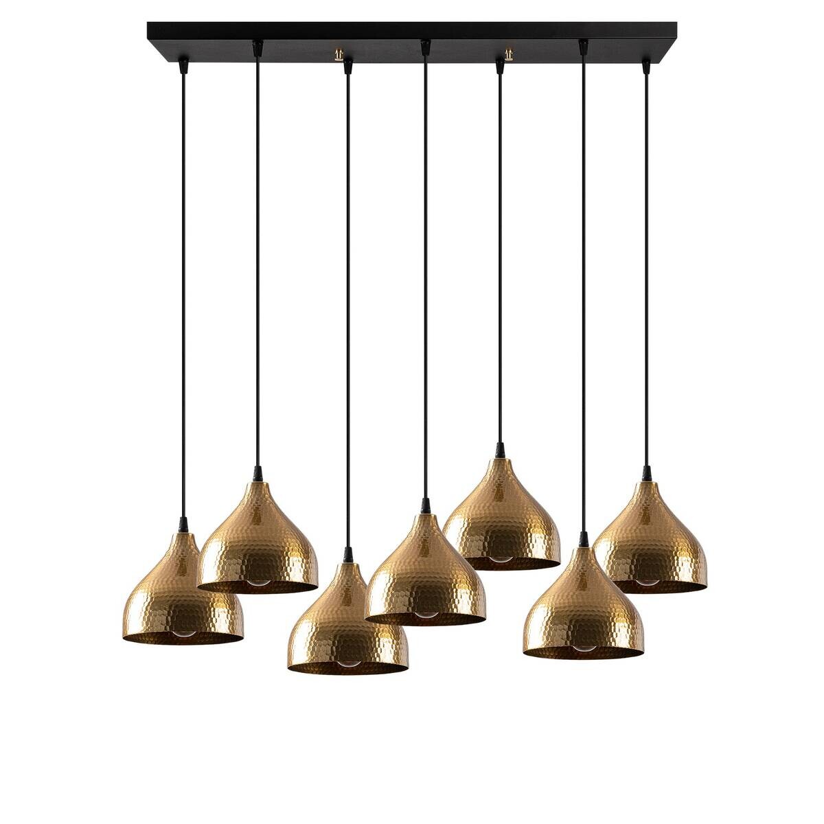 Opviq Pendelleuchte Tattoo-6222 Metall B/H/T/L: ca. 88x114x40x88 cm E27 7 Brennstellen