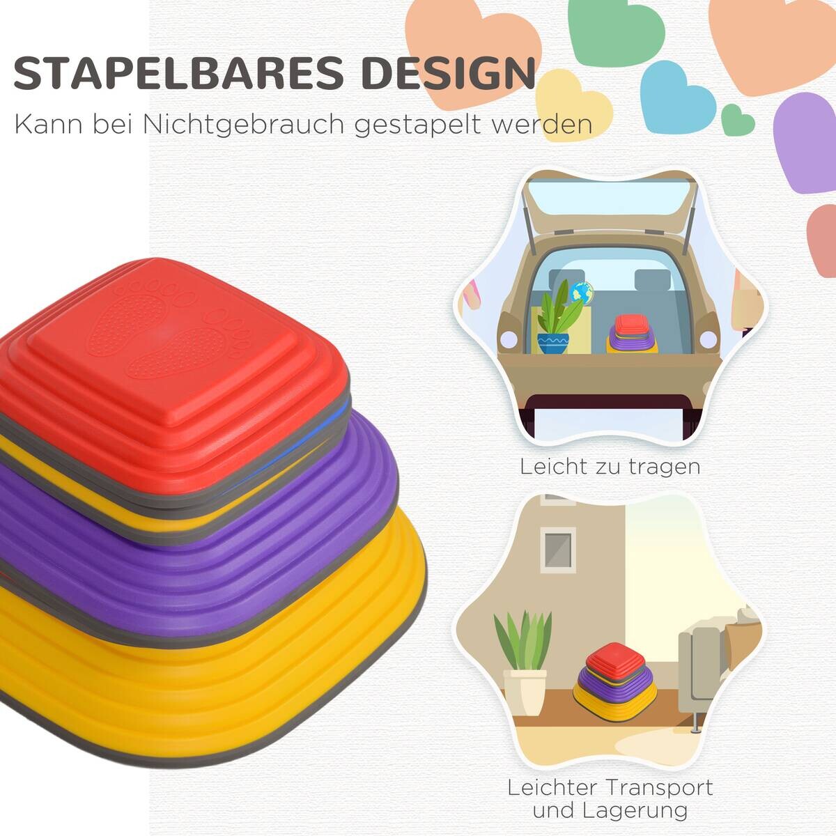 AIYAPLAY Flusssteine B/H/L: ca. 34,3x5,5x34,3 cm