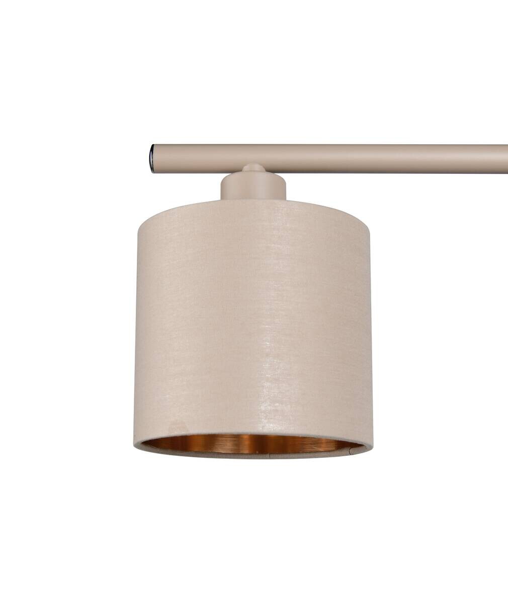 Reality Pendelleuchte Tommy beige Metall Stoff B/H/L: ca. 12x15x75 cm E14 4 Brennstellen