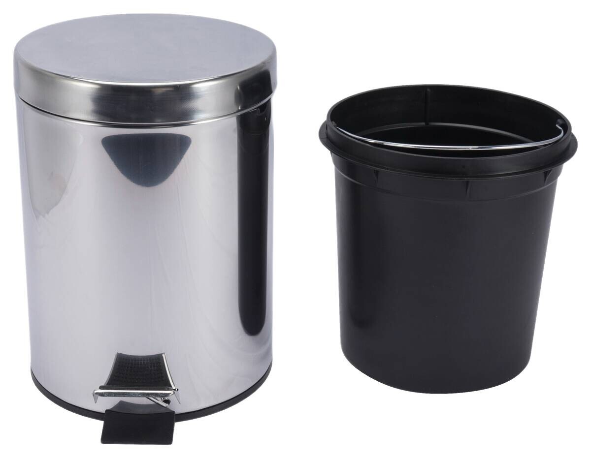 POCOline Treteimer silber Edelstahl B/H: ca. 20,5x27 cm