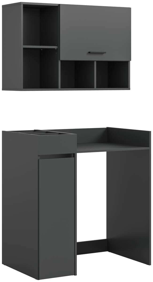 Waschmaschinenumbauschrank Free anthrazit B/H/T: ca. 95x195x60 cm