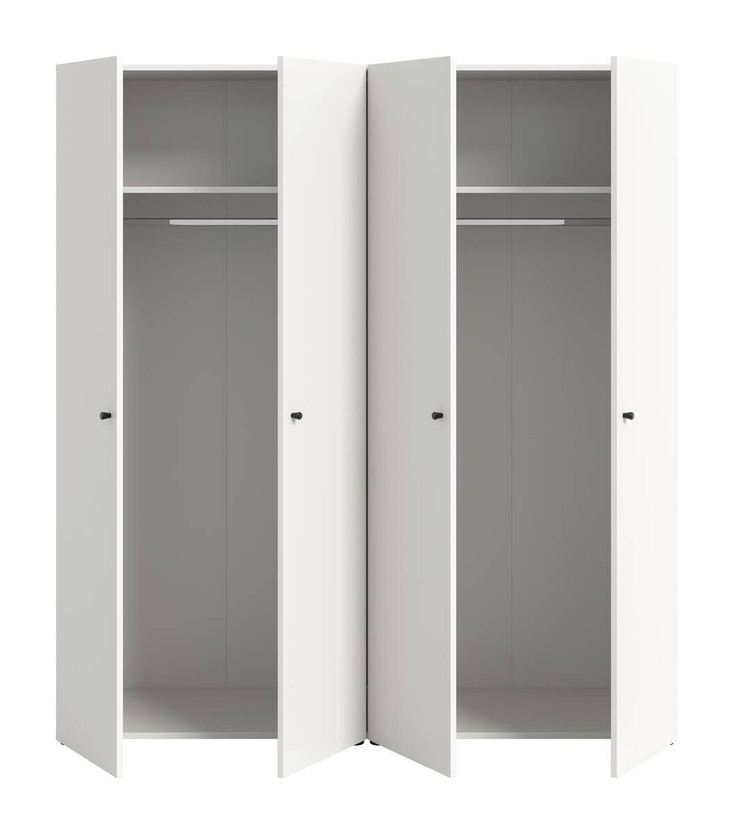 Kleiderschrank DARWIN weiß B/H/T: ca. 160x176x51 cm