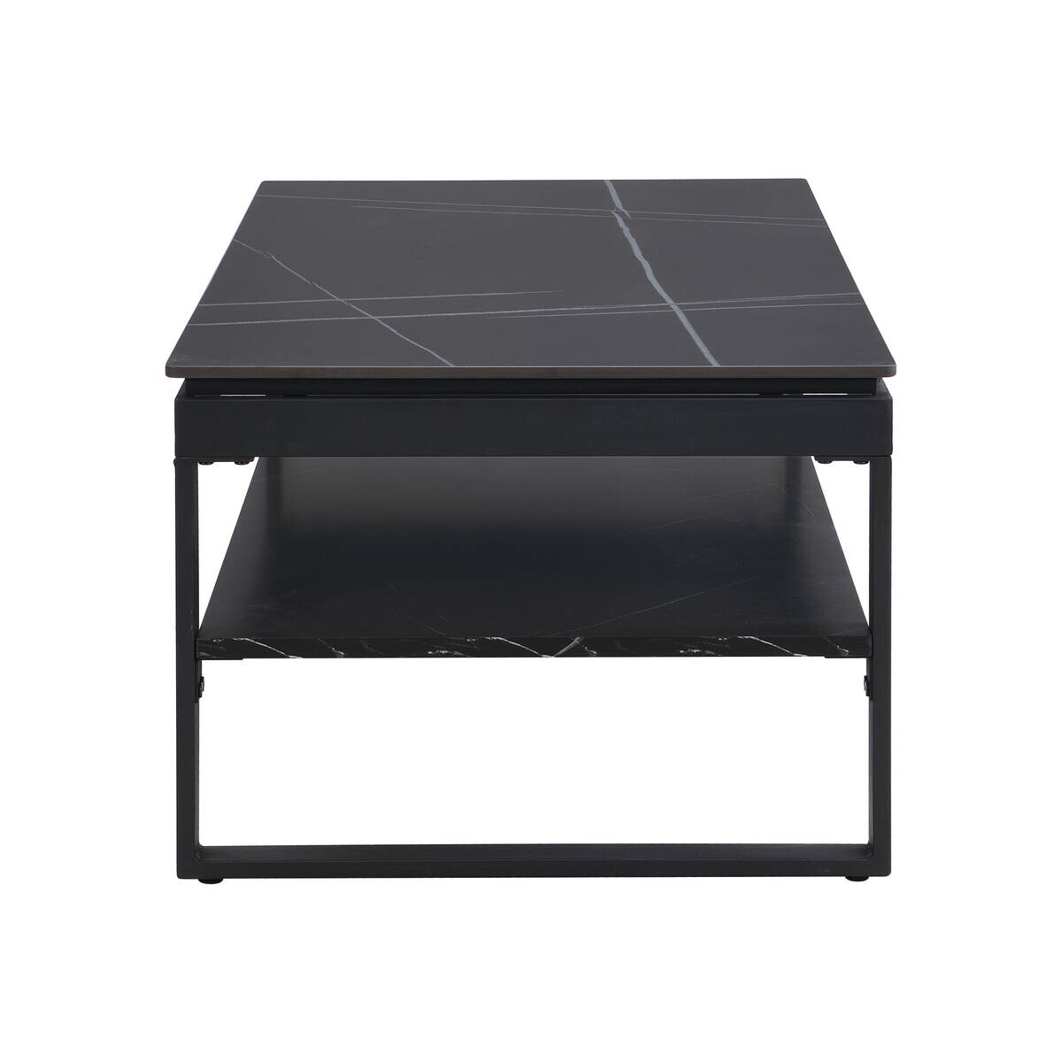 Couchtisch Mia schwarz Keramik Optik B/H/T: ca. 120x45x60 cm