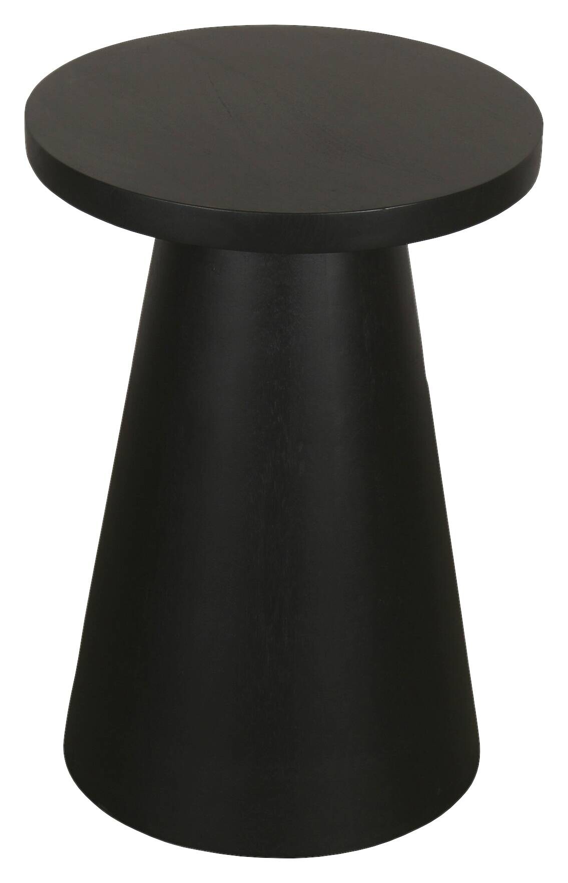 Beistelltisch CONE schwarz lackiert Akazie H/D: ca. 50x40 cm