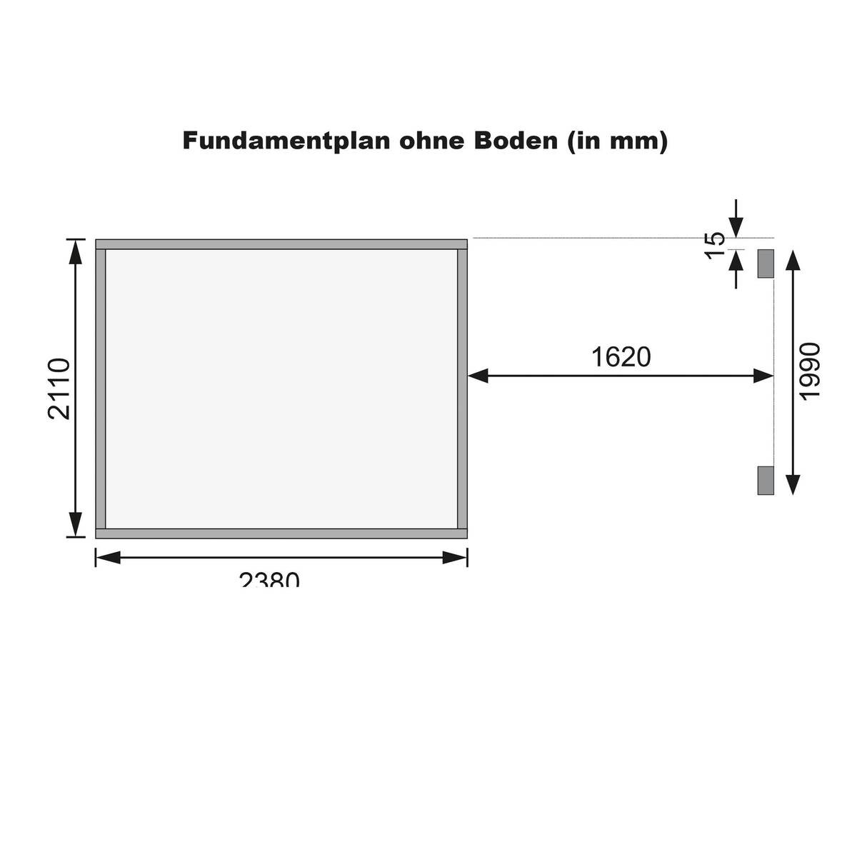 Karibu Gartenhaus Tony 2 mit Anbau natur B/H/T: ca. 242x220x214 cm