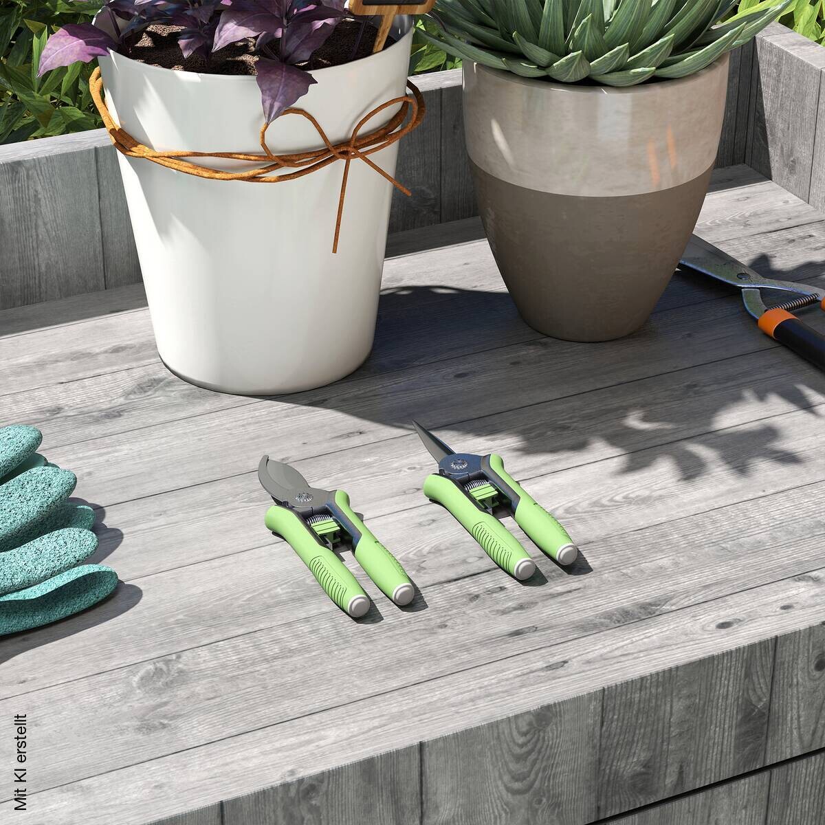 Outsunny Gartenwerkzeug Set grün Aluminium B/H/L: ca. 4,5x1,5x16,5 cm