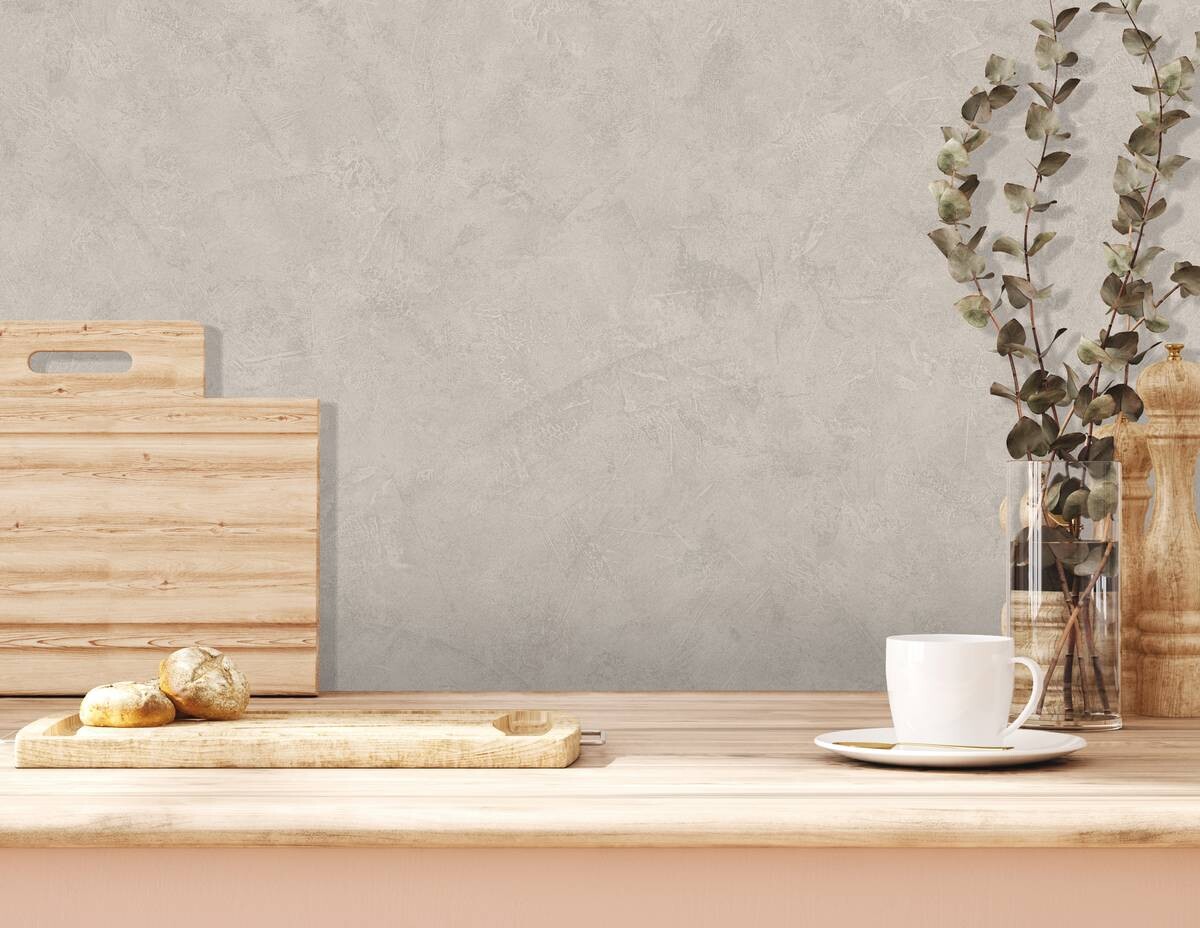 UGEPA Vinyltapete Struktur Sandgrau B/L: ca. 53x1005 cm