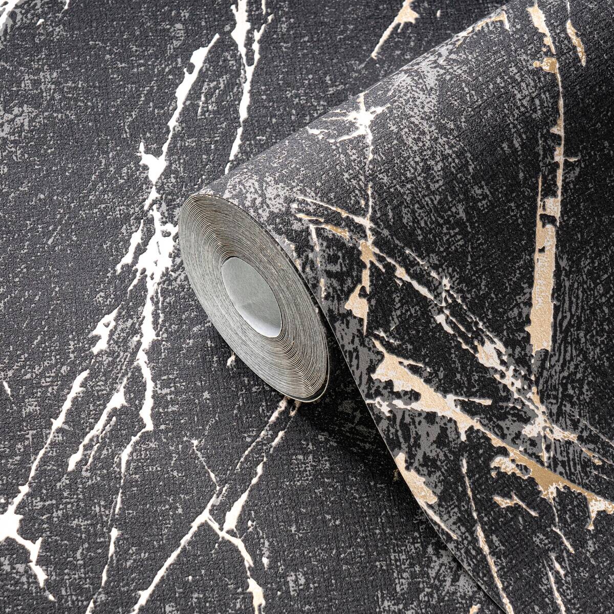 A.S.Creation Vliestapete silber gold B/H/D: ca. 53x1005x9,7 cm