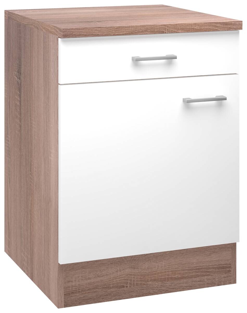 Unterschrank Samoa weiß Eiche Nachbildung B/H/T: ca. 60x85x60 cm