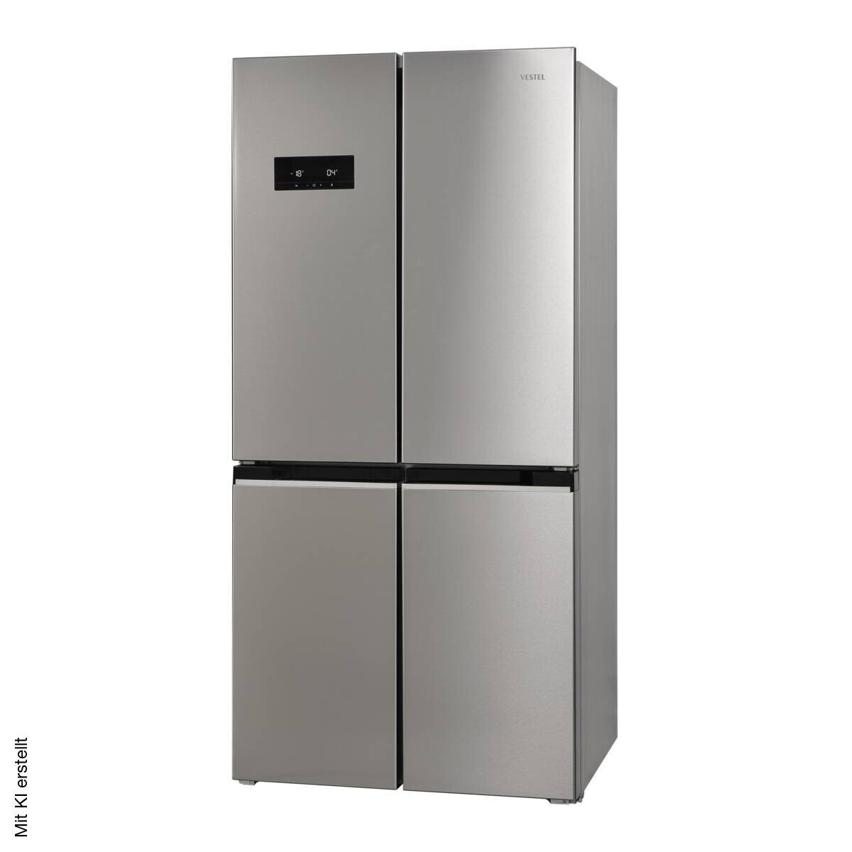 Vestel French-Door Kühl-/Gefrierkombination FD56021 EX Inox B/H/T: ca. 84x179x69 cm