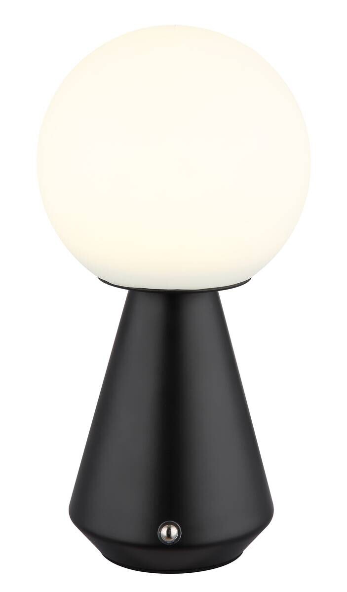 GLOBO Tischleuchte Opal mattschwarz Acryl Metall H/D: ca. 23,5x12 cm 1 Brennstellen