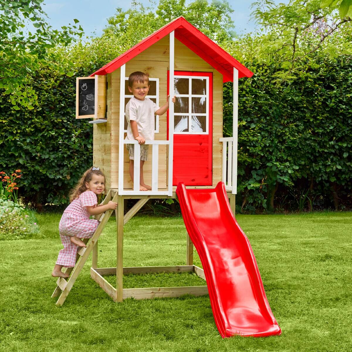 Zwerkules Spielhaus Lolla natur B/H/L: ca. 148x224x270 cm