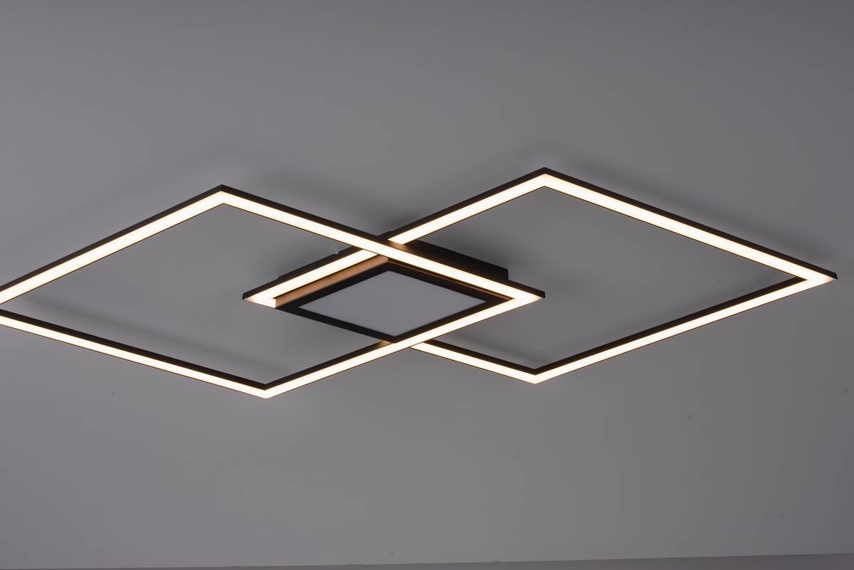 Just Light Deckenleuchte Asmin schwarz Aluminium H/T/L: ca. 5,2x37x106 cm