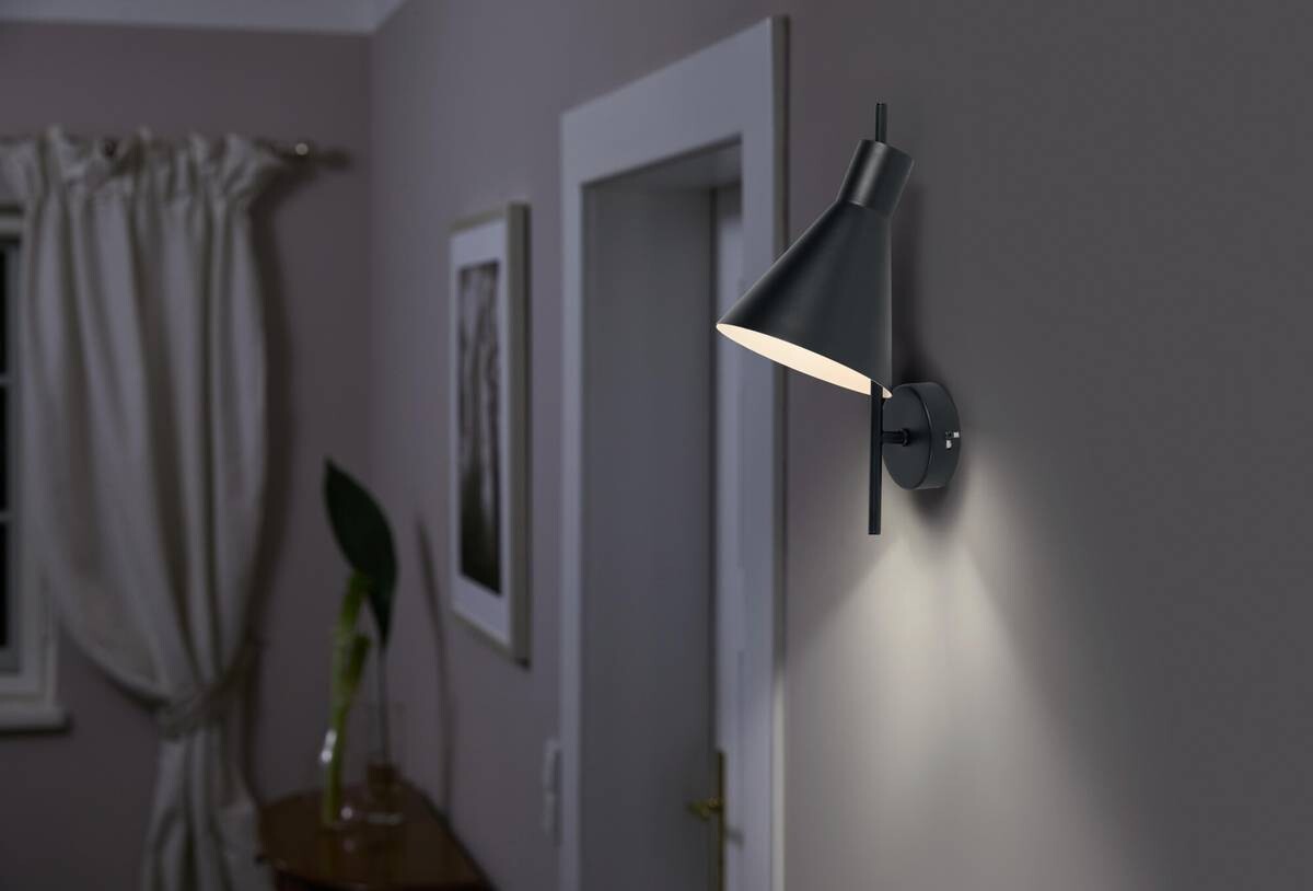 LEDVANCE Wandleuchte Tokio schwarz Metall B/H/L: ca. 14x32x17 cm