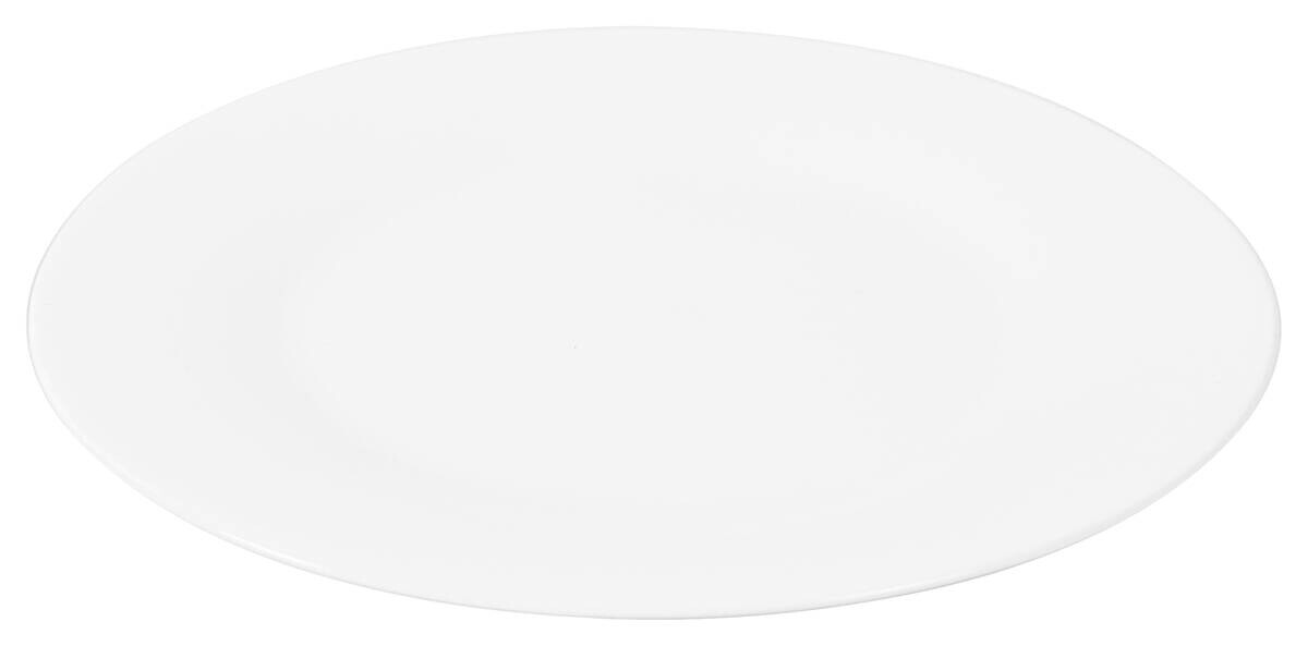 Essteller weiß Opal-Hartglas