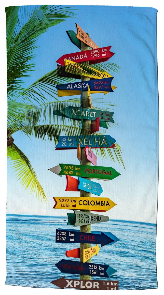 Good Morning Strandtuch Beach sign Multi Polyester B/L: ca. 100x180 cm