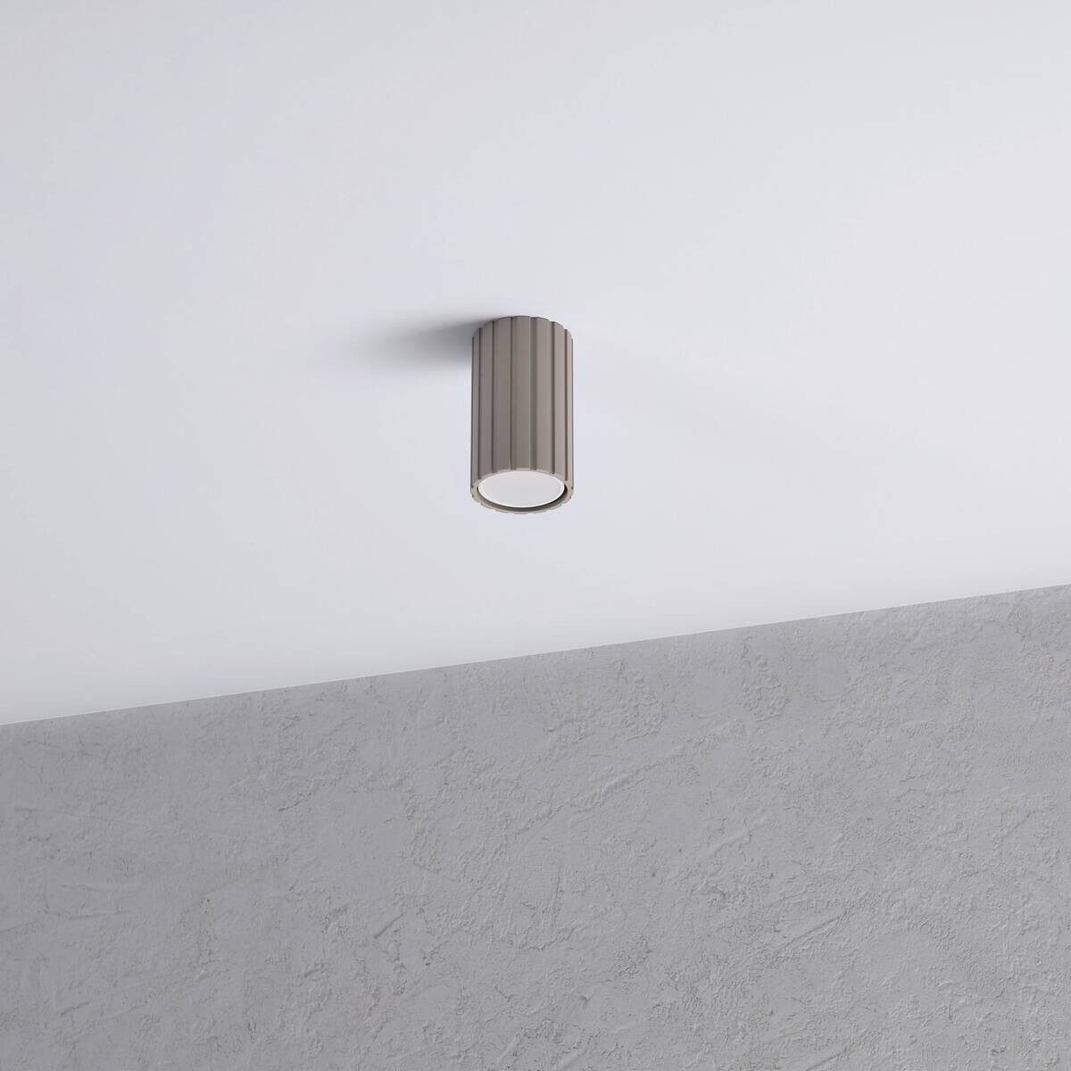 Lamkur Strahler Prisma beige Stahl B/H/L: ca. 6,5x10x6,5 cm 1 Brennstellen