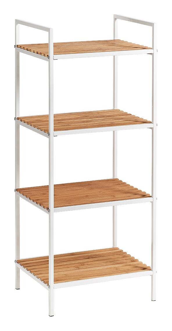 Standregal weiß Bambus B/H/T: ca. 39x95x33 cm