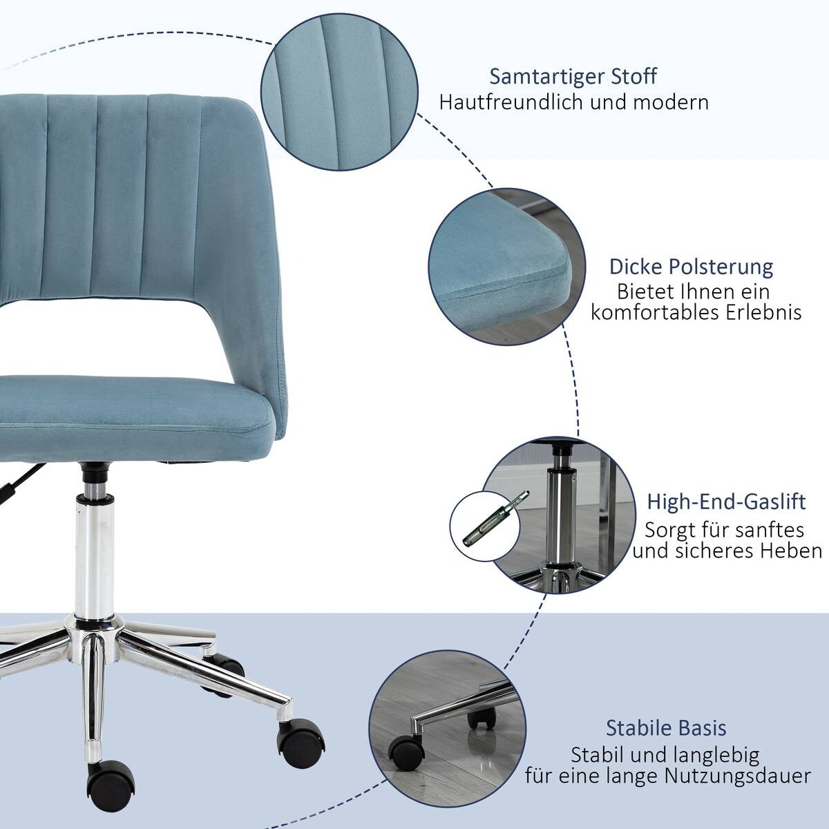 Drehstuhl 921-481 blau