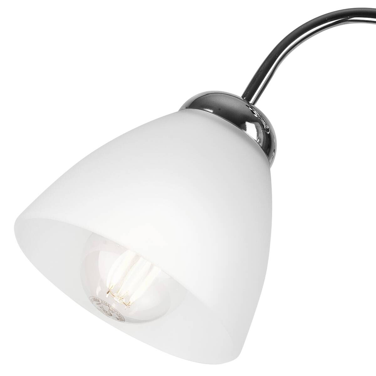 Lamkur Deckenleuchte Miranda Chrom Glas Metall H/L: ca. 31x50 cm E27 3 Brennstellen