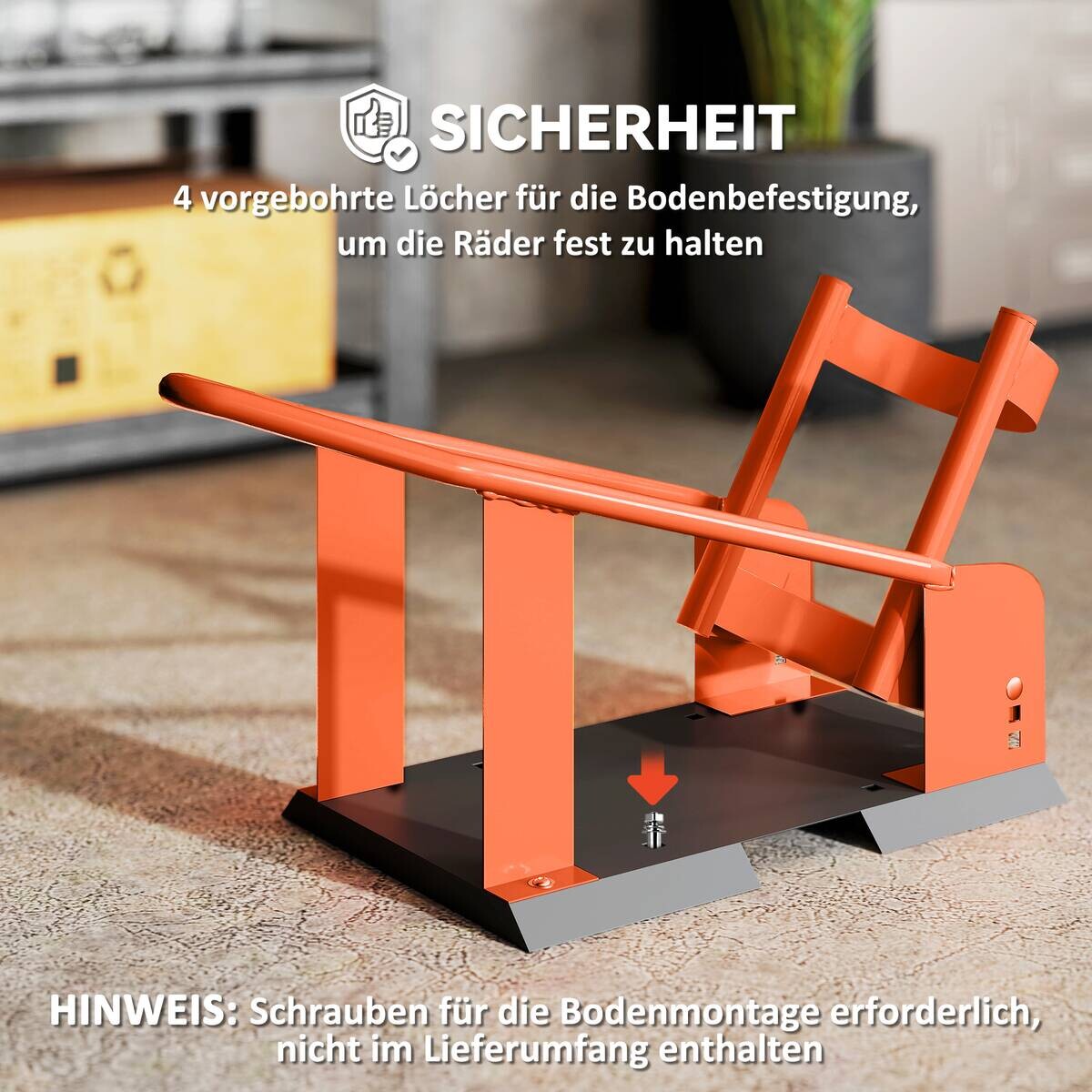 HOMCOM Motorradständer orange B/H/T/L: ca. 27x33,5x27x71,5 cm