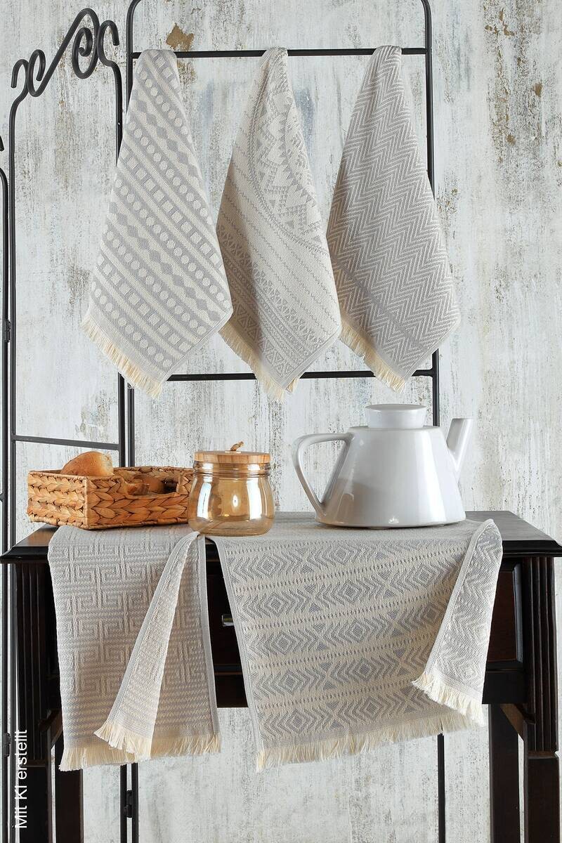 Mijolnir Frottier-Set hellgrau Baumwolle B/L: ca. 38x65 cm