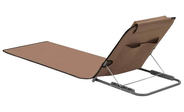 vidaXL Gartenliege braun Stahl B/H/L: ca. 53x47x160 cm