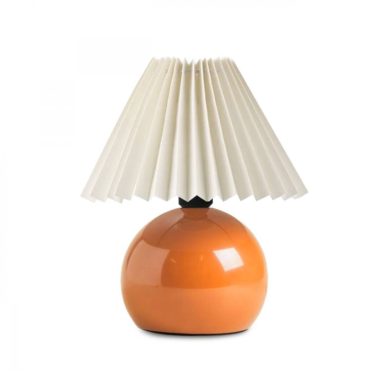 Opviq Tischleuchte creme orange B/H/T: ca. 22x30x22 cm E27 1 Brennstellen