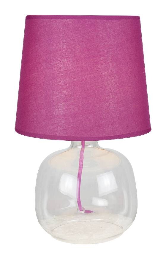 SPOT Light Tischleuchte Mandy beere transparent Stoff Glas H/D: ca. 35x22,5 cm E27 1 Brennstellen