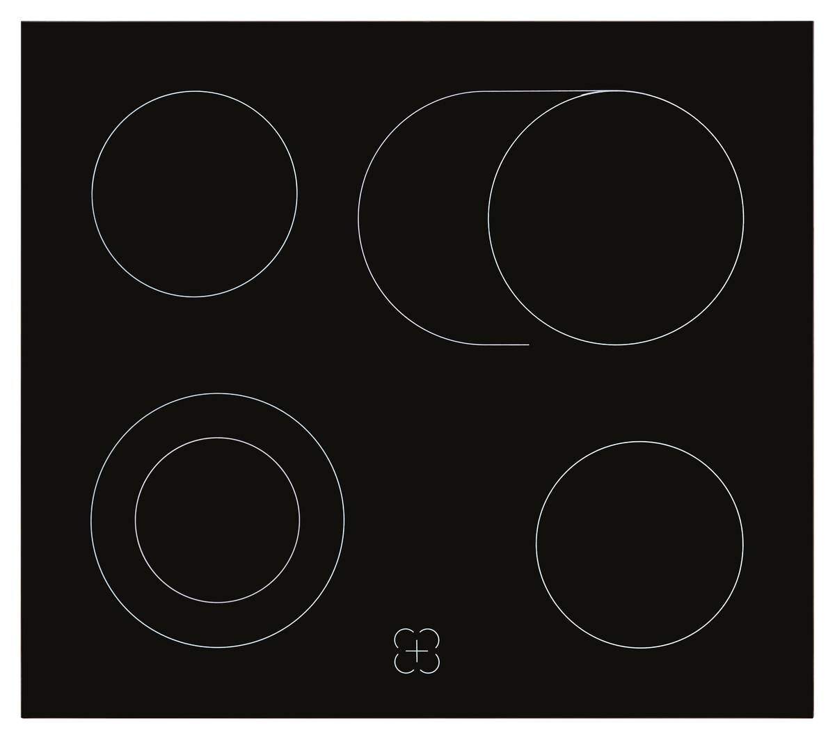 exquisit Einbauherdset EHE 156-2.1 UBZ schwarz B/H/T: ca. 59,5x59,5x53 cm