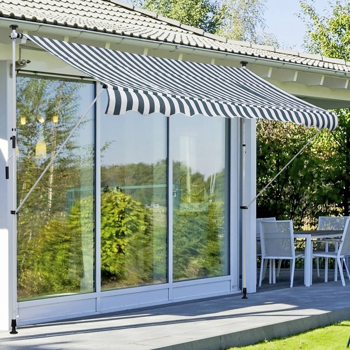 Outsunny Markise grün B/H/L: ca. 150x280x300 cm