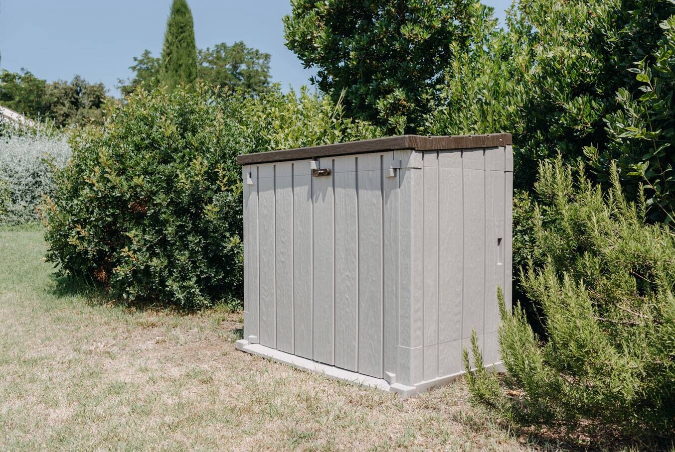 Toomax Mülltonnenbox Stora Way taupe B/H/L: ca. 111x74,5x129,5 cm