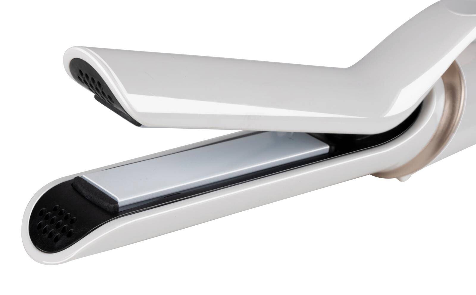 Glätteisen gold weiß Keramik Kunststoff B/H/L: ca. 4,5x8,5x30 cm