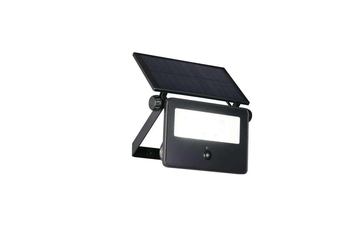 Solar-Außenwandleuchte mattschwarz B/H/T: ca. 14,5x15,5x13 cm
