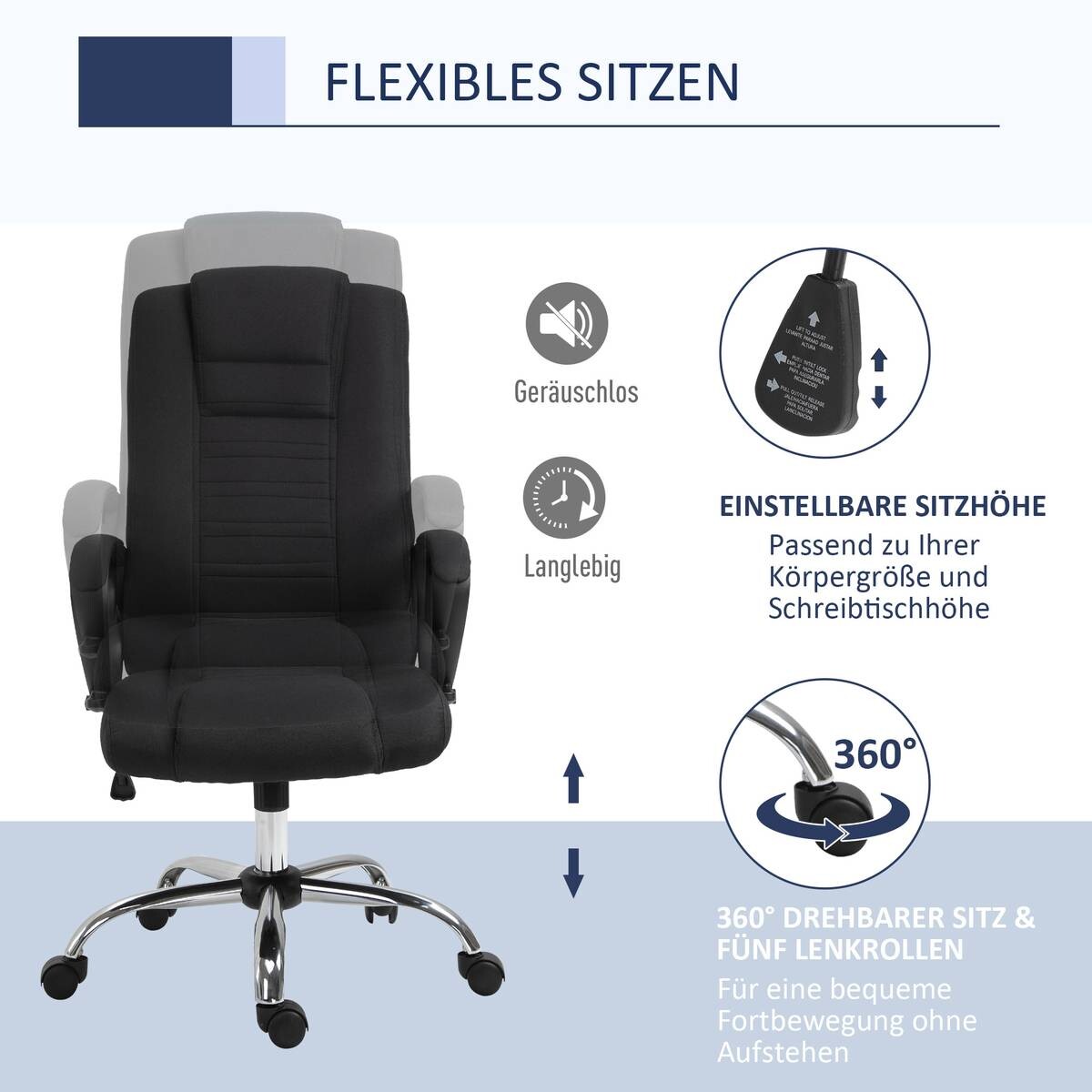 Drehstuhl 921-265BK schwarz
