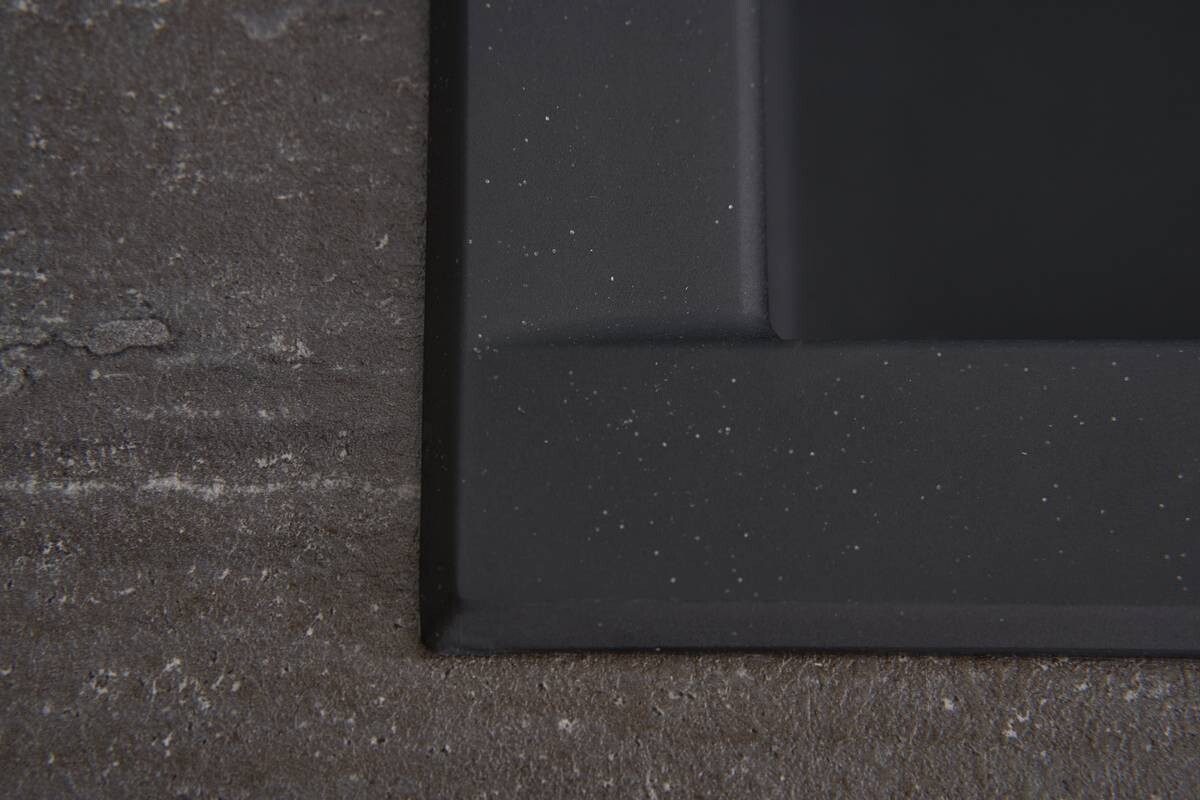 Respekta Einbauspüle Houston 80 x 50 S schwarz Mineralite B/H/T: ca. 80x21x50 cm