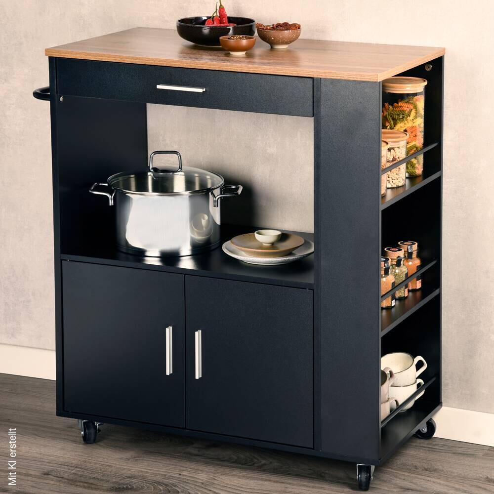 Kesper Küchenwagen grau Spanplatte B/H/T: ca. 75x88x40 cm
