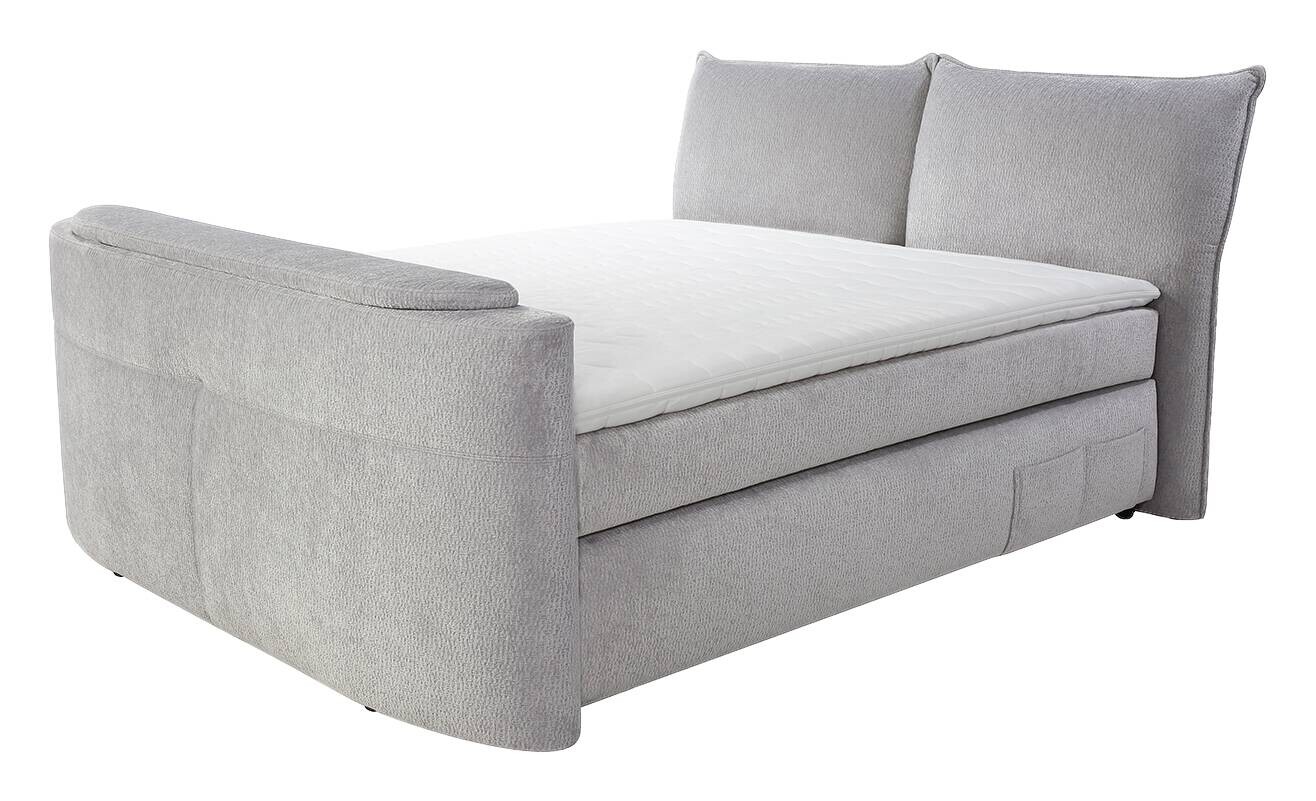 Boxspringbett hellgrau Liegefläche B/L: ca. 180x200 cm