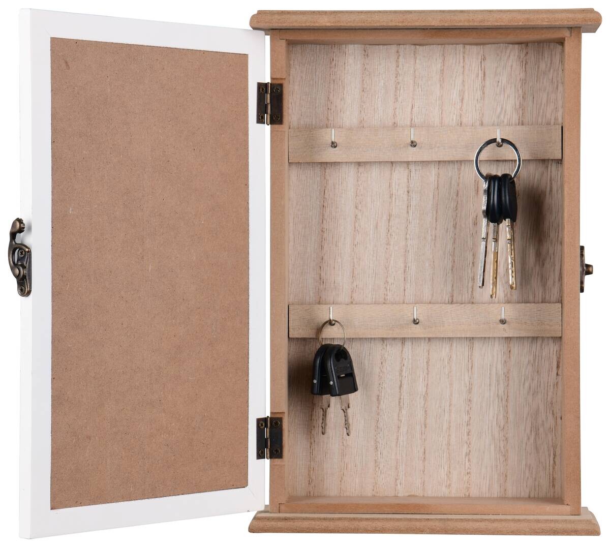Schlüsselkasten Sandra weiß natur B/H/T: ca. 20x30x6 cm