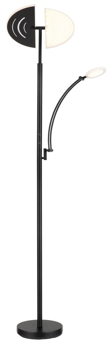 GLOBO LED-Deckenfluter schwarz Metall Acryl B/H/L: ca. 40,5x183x80 cm 1 Brennstellen