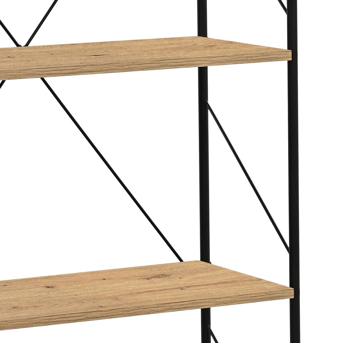 Standregal Nala Holzoptik Artisan Nachbildung schwarz B/H/T: ca. 63,2x160x30 cm