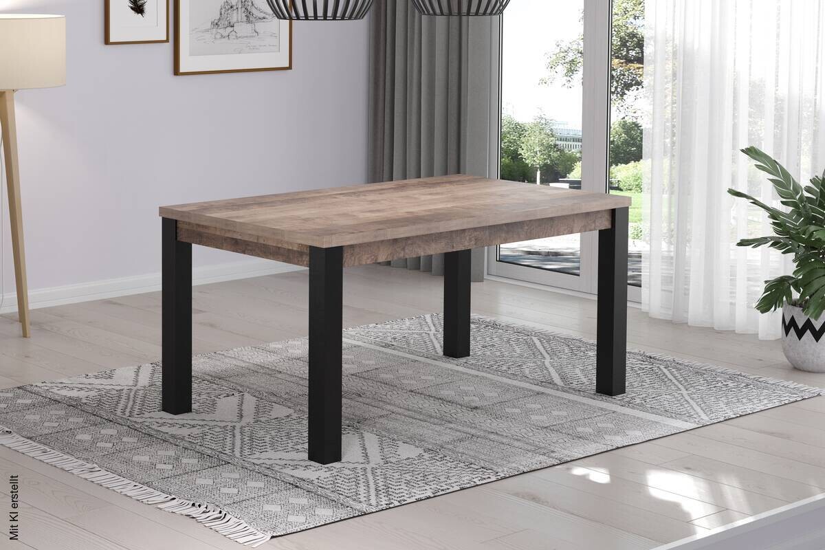 Tisch Emile Eiche Tabak Nachbildung B/H/T: ca. 160x77x90 cm
