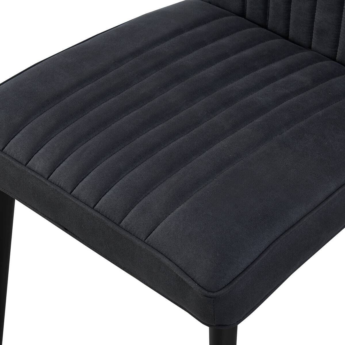 Stuhl Mona anthrazit schwarz Microfaser Metall