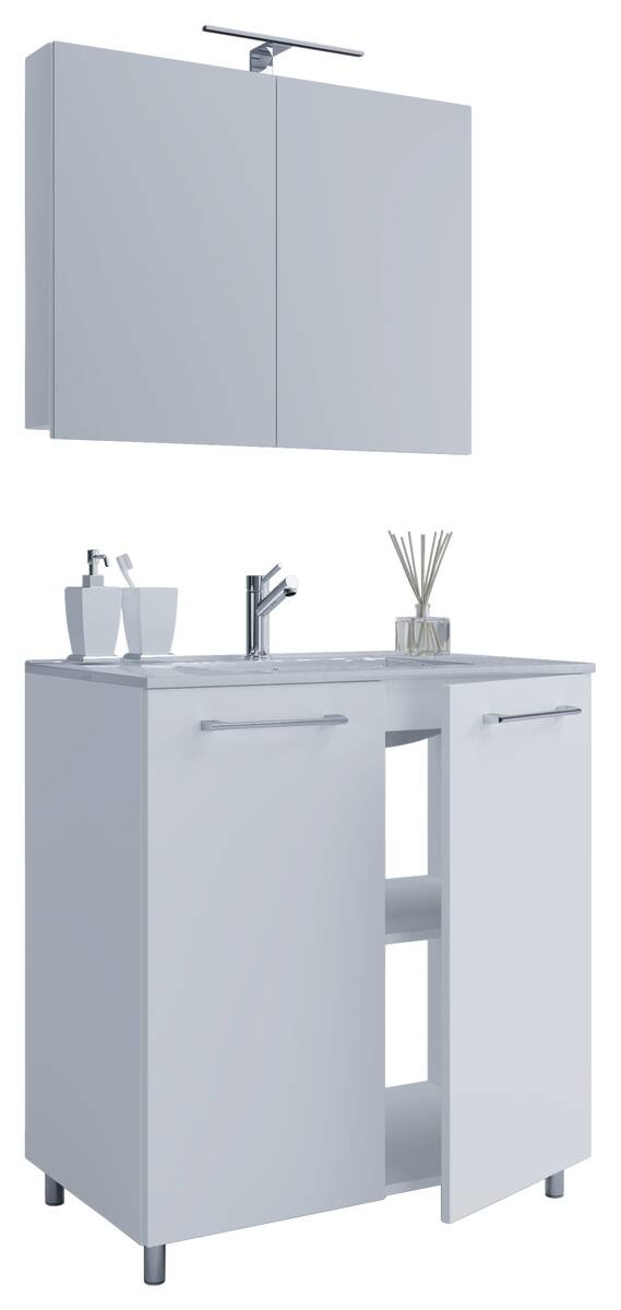 Waschplatz 3tlg-Gilos weiß B/H/T: ca. 60x86x46 cm